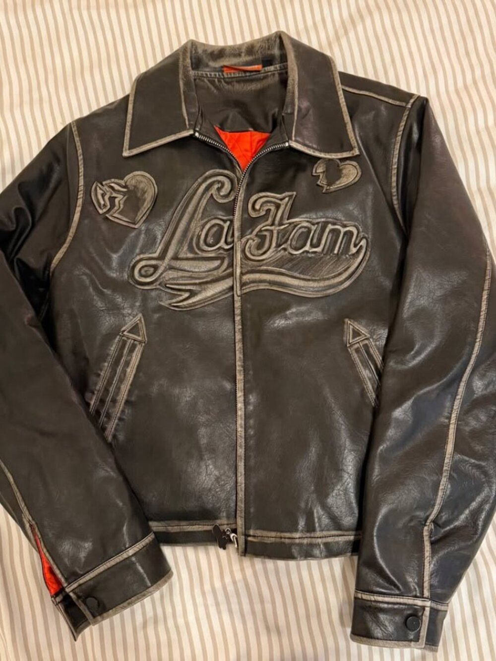 La Fam Amsterdam Leather Jacket Size XS
